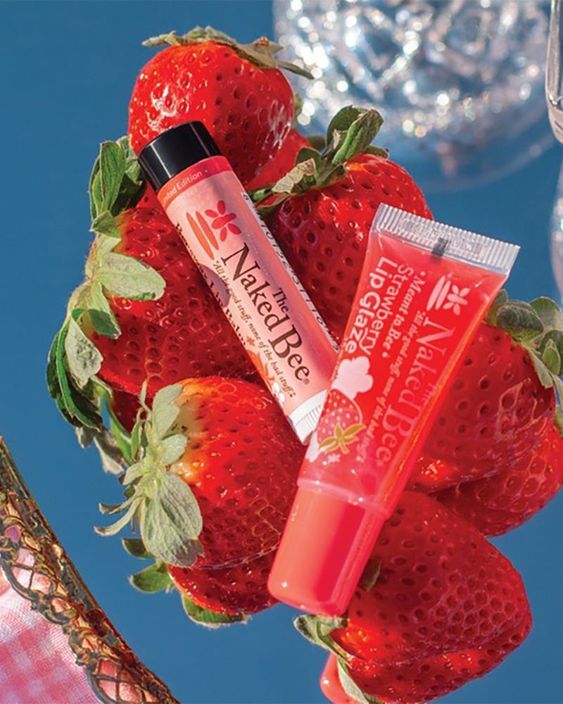 Strawberry Lip Care Duo Gift Set Naked Bee The Paper Store