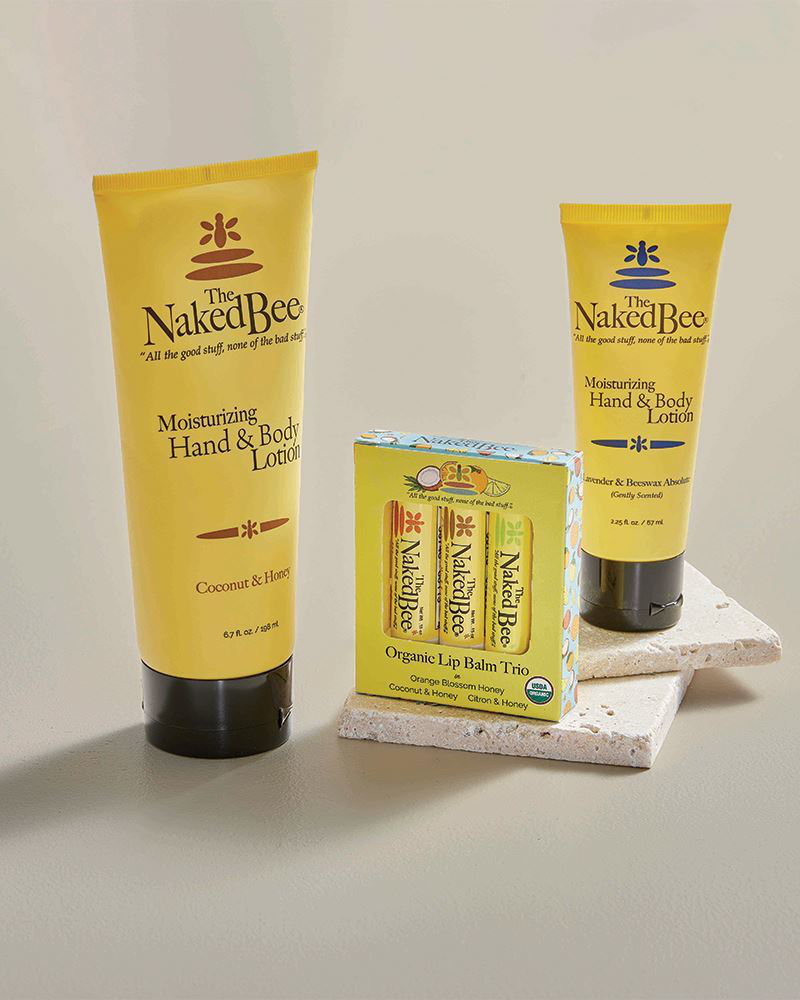 Organic Lip Balm Trio Gift Set Naked Bee The Paper Store