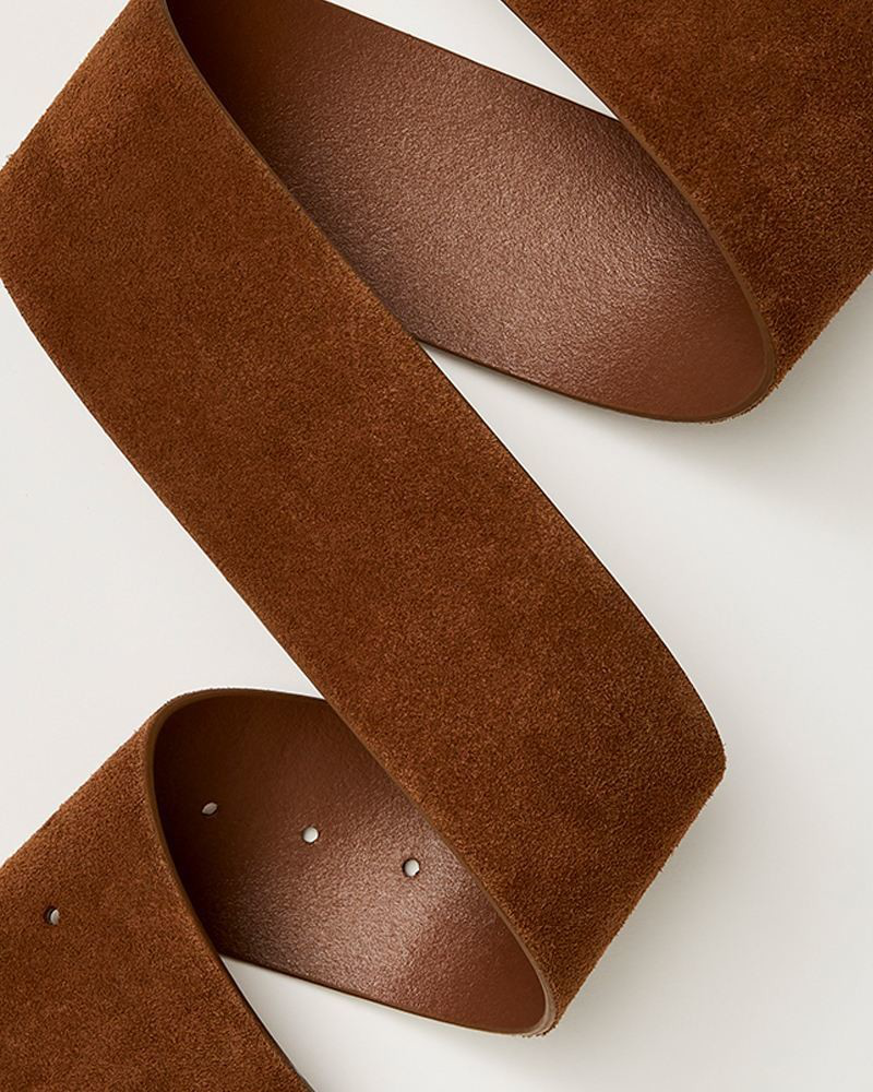 Suede Hex Hip Belt in Coconut Shell | Free People | The  display picture 1