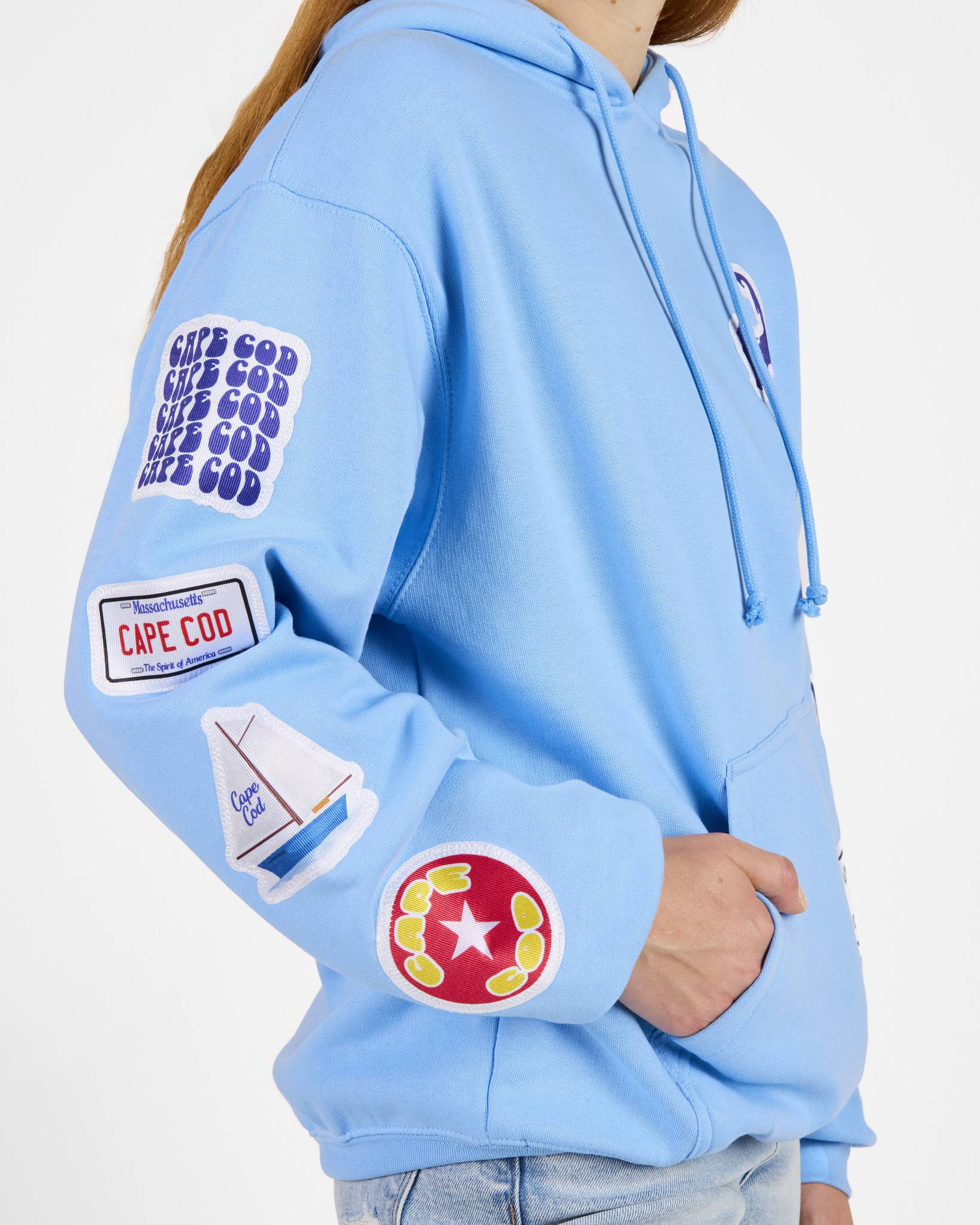 Cape Cod Cherries Hoodie in Light Blue | BROdenim | The Paper Store