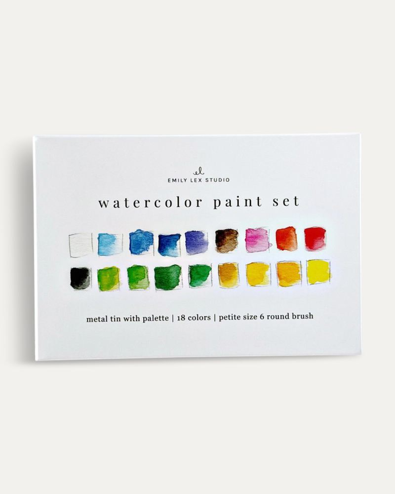 Watercolor Paint Set with Brush and 18 Colors
