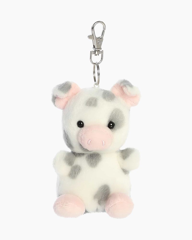 Aurora Mini Piggles Spotted Piglet Palm Pals Adorable Clip-On Gray 4" - Gray