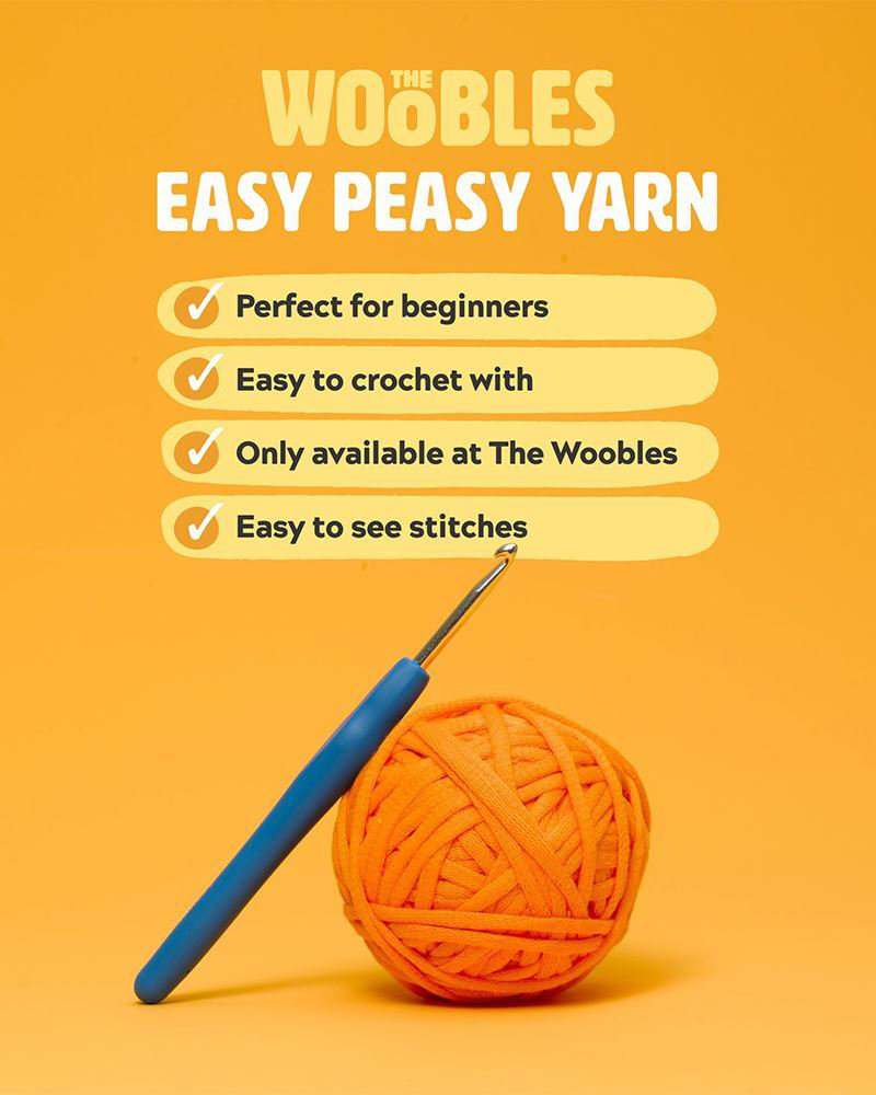 The Woobles Easy Peasy Yarn and crochet hook