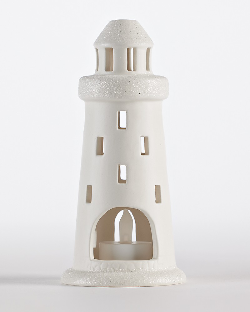 Lighthouse Ceramic Tea Light Holder | Alight Candles | The Paper Store