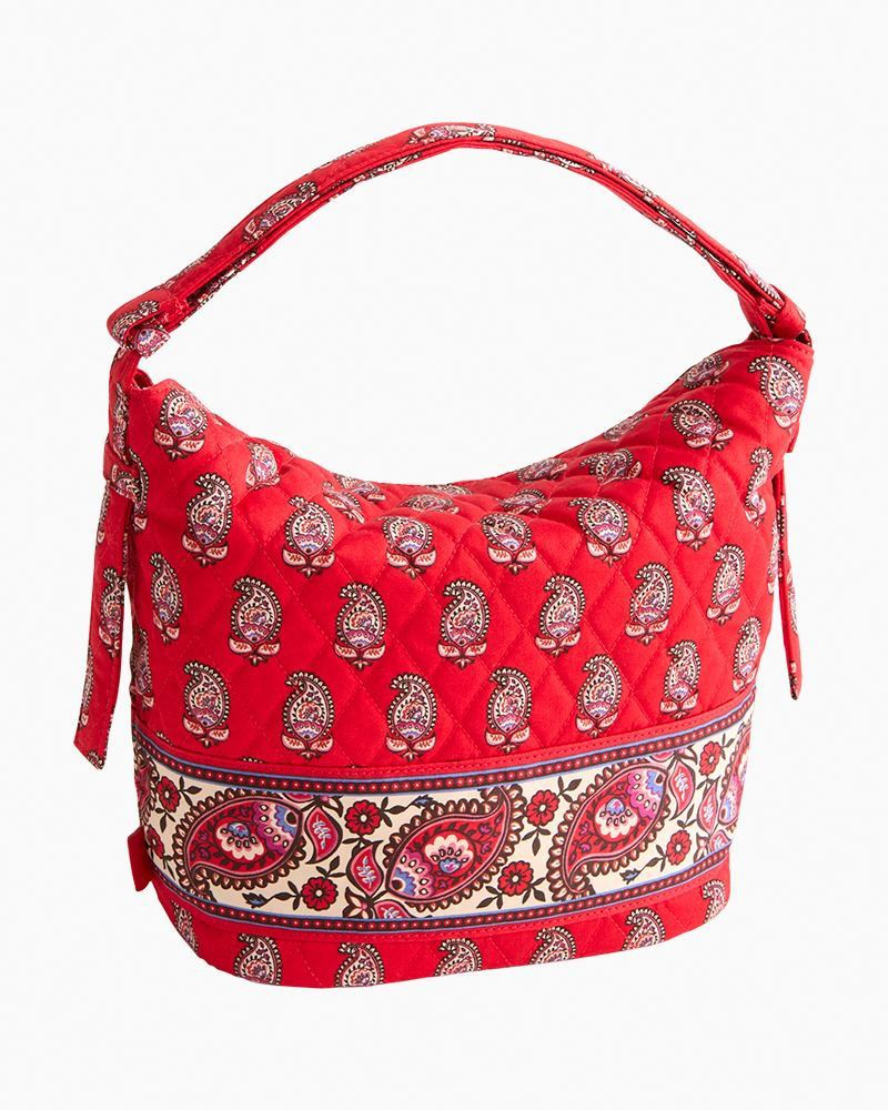 Astoria Shoulder Bag in Flowering Paisley Goji Berry | Vera