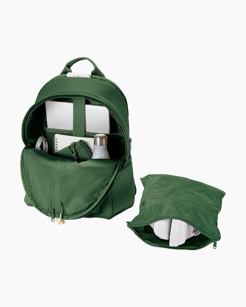 Large Dakota Neoprene Backpack in Pine | Dagne Dover | The Paper Store