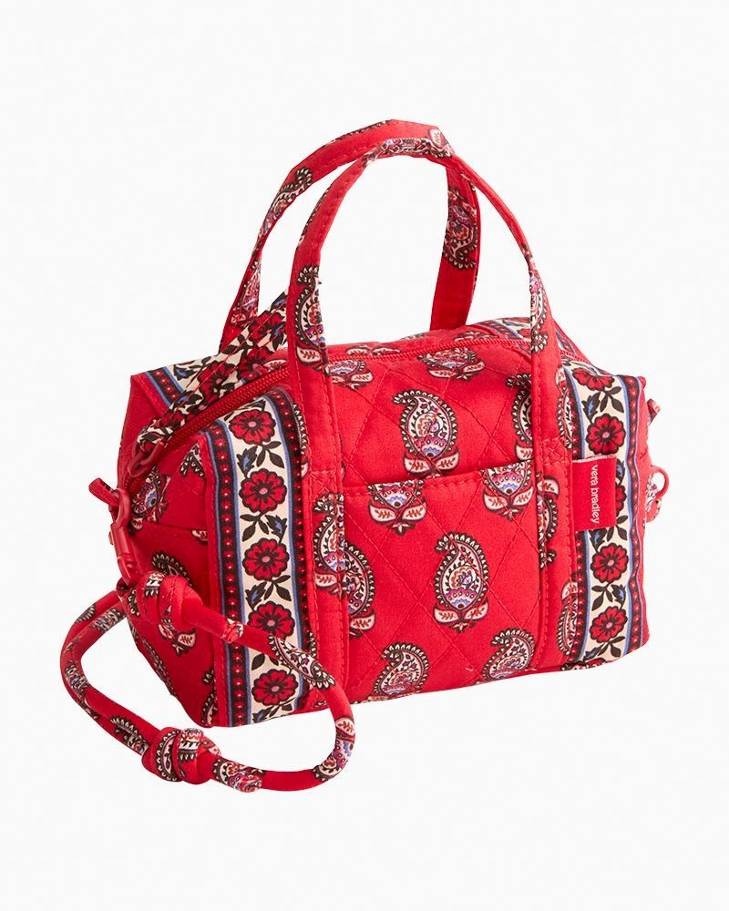 Mini Original Duffel Crossbody Bag in Flowering Paisley Goji Berry