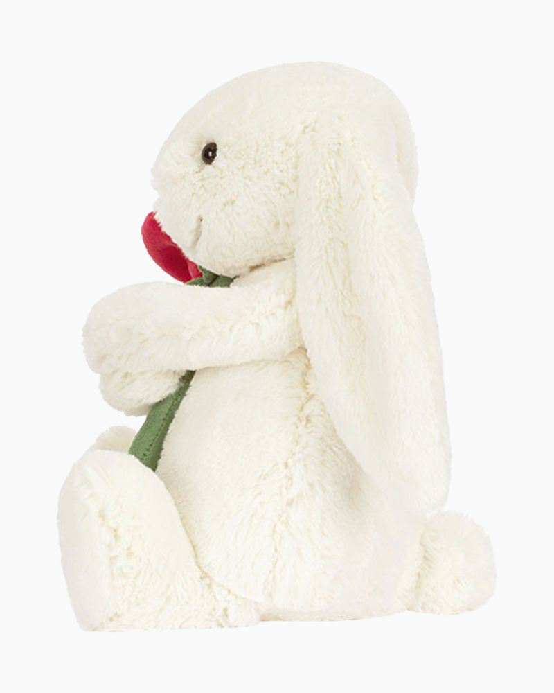 Cream Bunny with Rose Plush Toy | Jellycat | The Paper Store