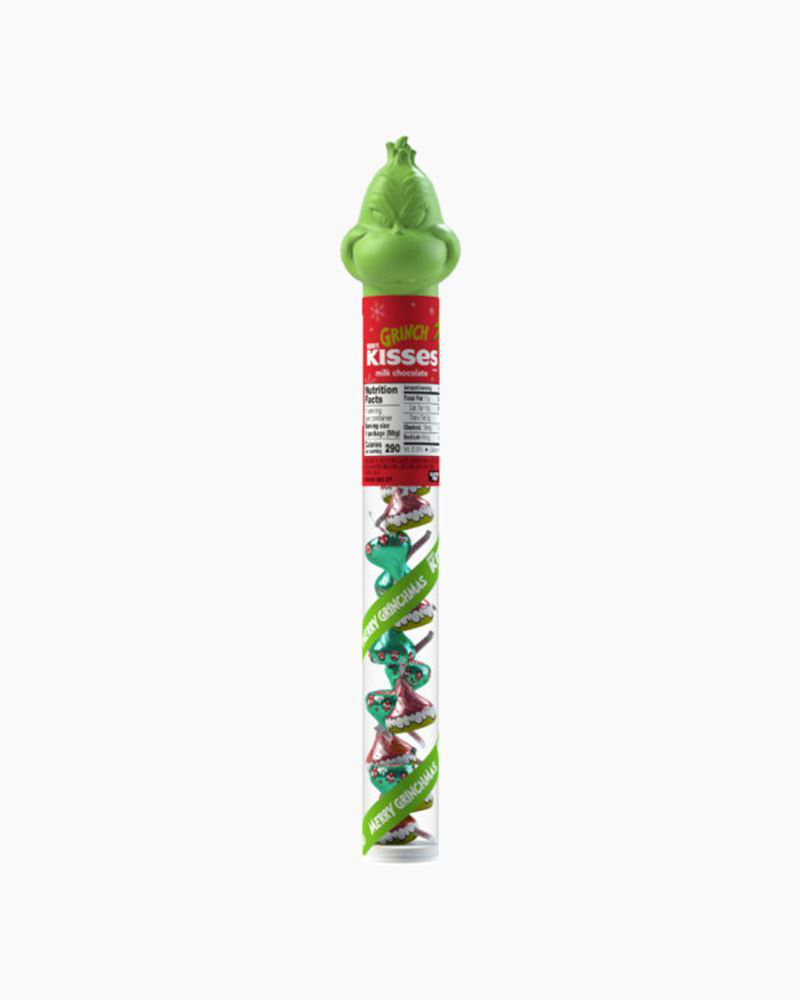 Hershey's KISSES Milk Chocolate Filled Candy Cane, Grinch 2.08 oz