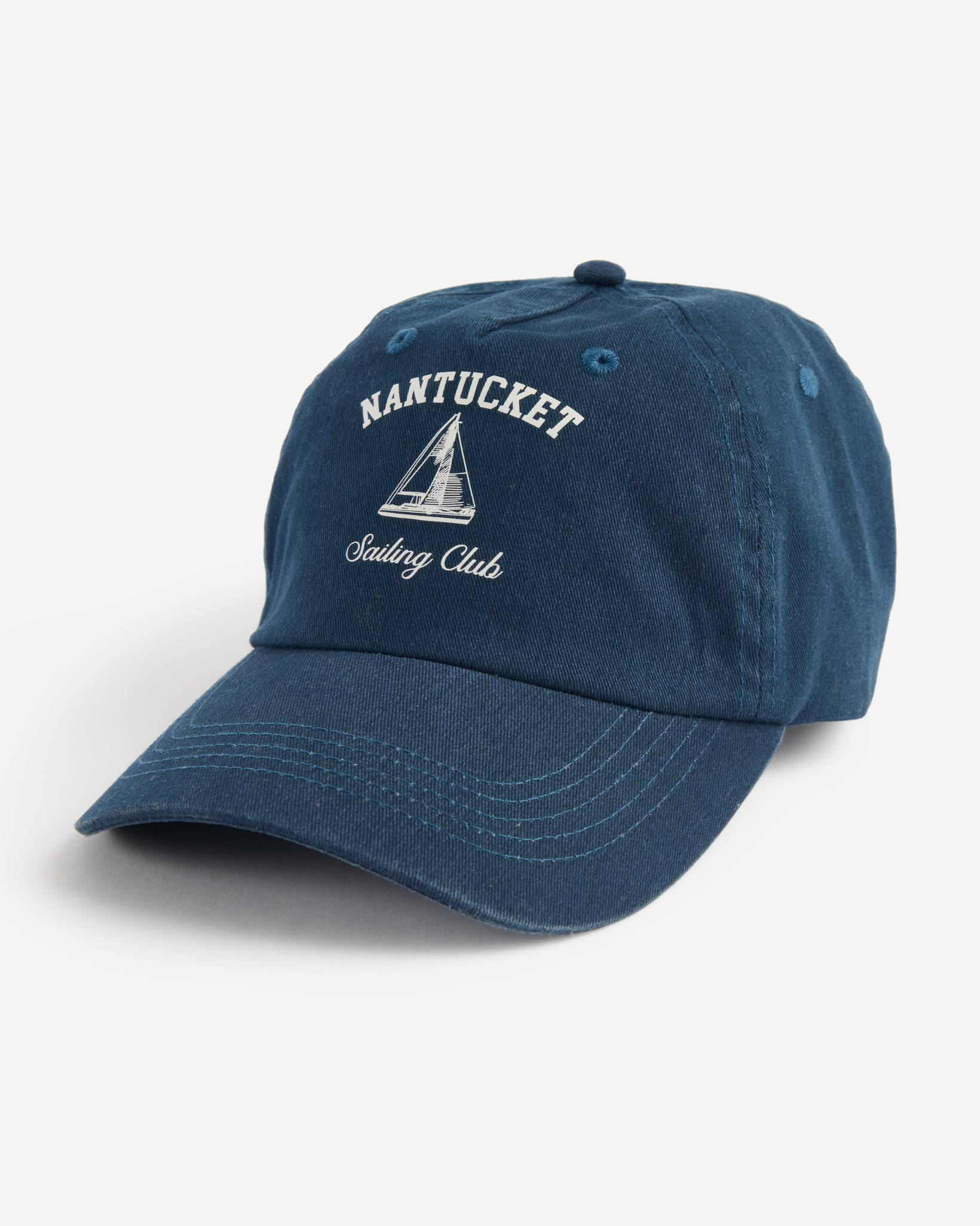 Nantucket Sailing Club Baseball Cap in Dark Denim | Stories