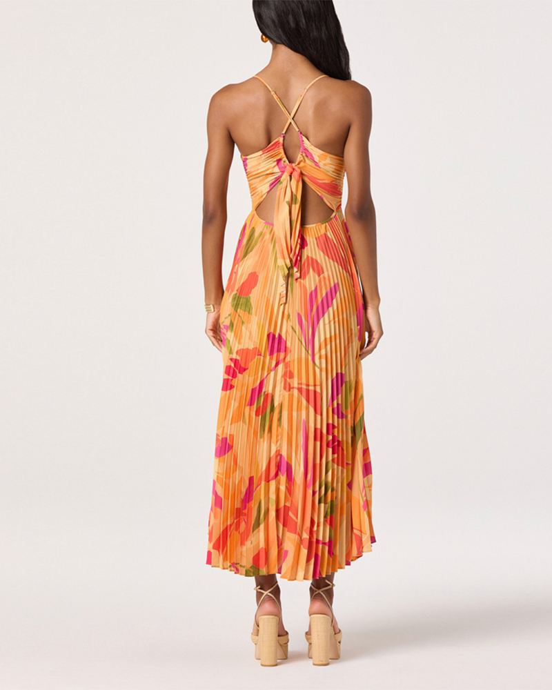 jean midi dress Ania Long Balloon Style Midi Dress Denim Blue