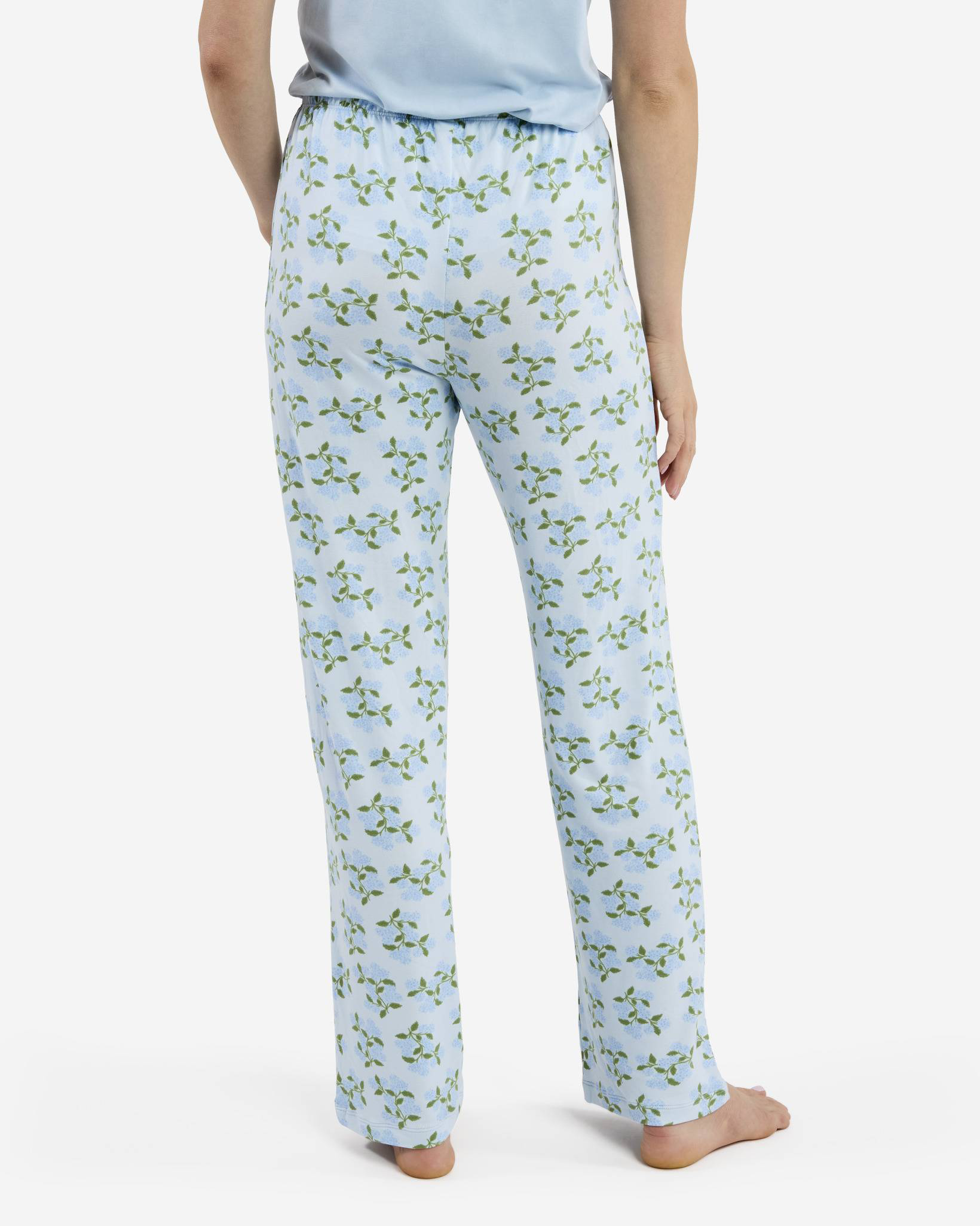 Blue Hydrangea Pattern PJ Lounge Pants | mia & tess | The Paper Store