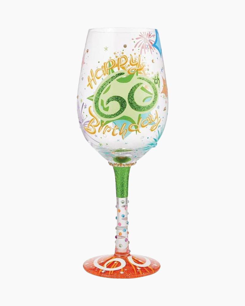 Happy 60th Birthday Wine Glass