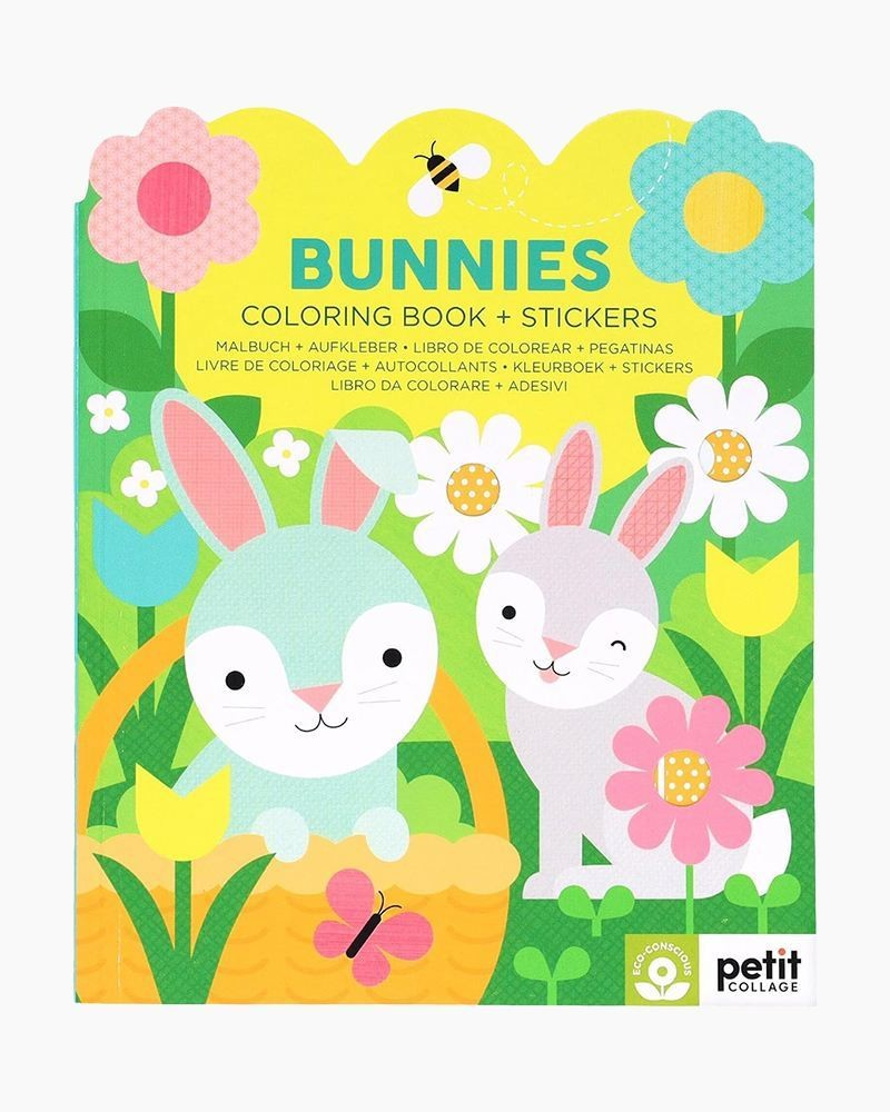 Bunnies Coloring Book + Stickers