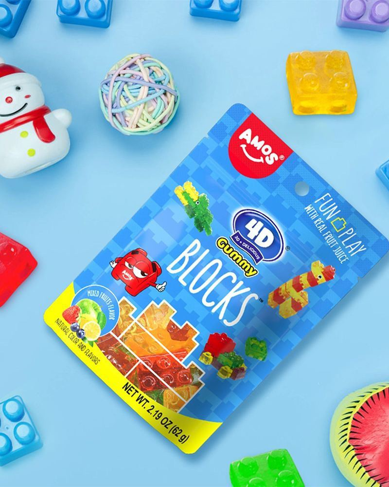 4D Gummy Blocks Candy | Amos | The Paper Store