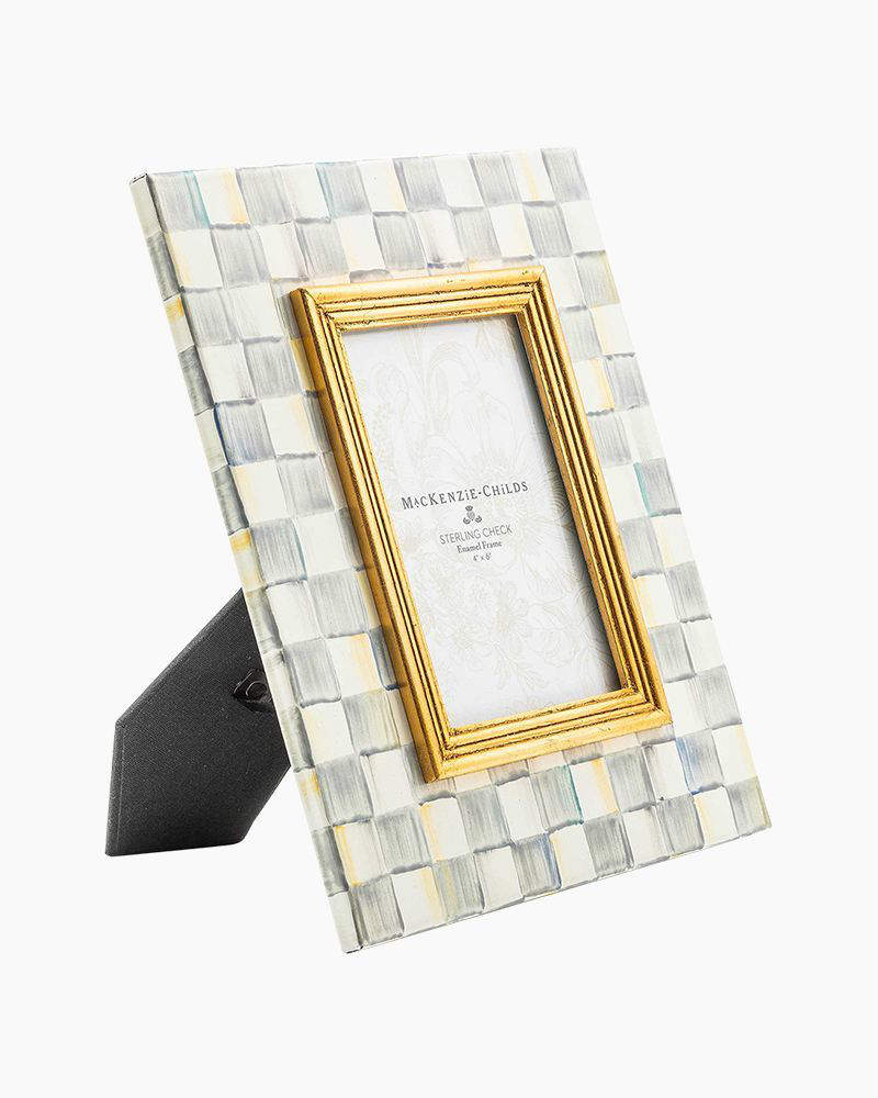 Sterling Check Picture Frame (4x6) | MacKenzie-Childs | The Paper Store