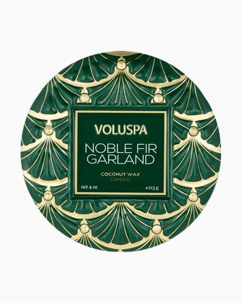 Noble Fir Garland - Mini Tin Candle