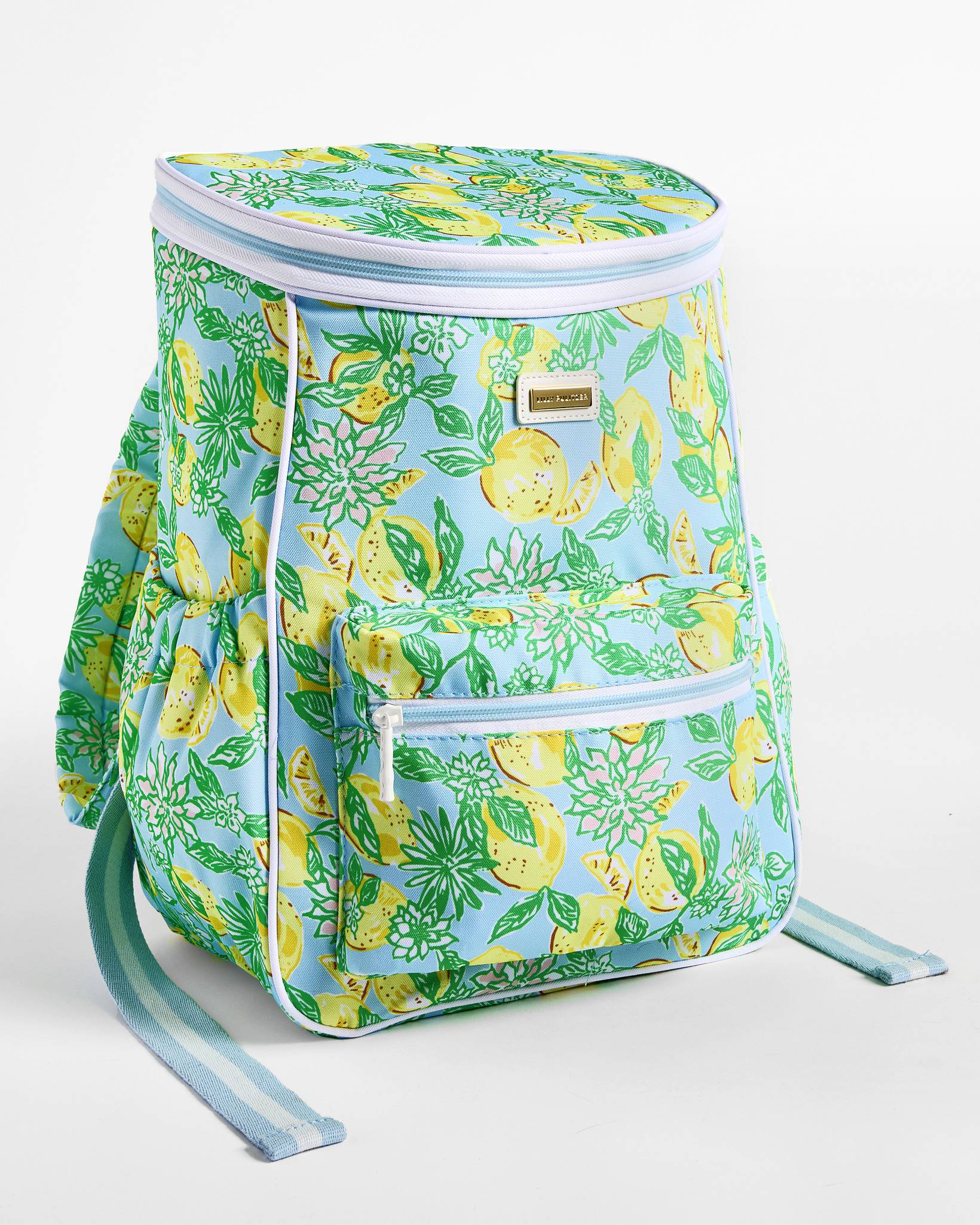 Lilly Pulitzer Light Blue & Yellow Lemon-Print Women’s Insulated Cooler backpack Cooler Bag | Multi | Lilly Pulitzer main image 2