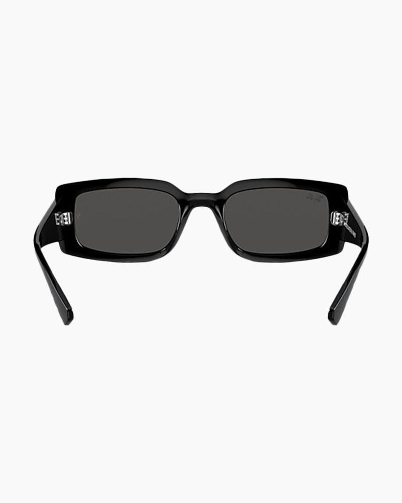 Kiliane Bio-Based Sunglasses in Polished Black with Dark Grey