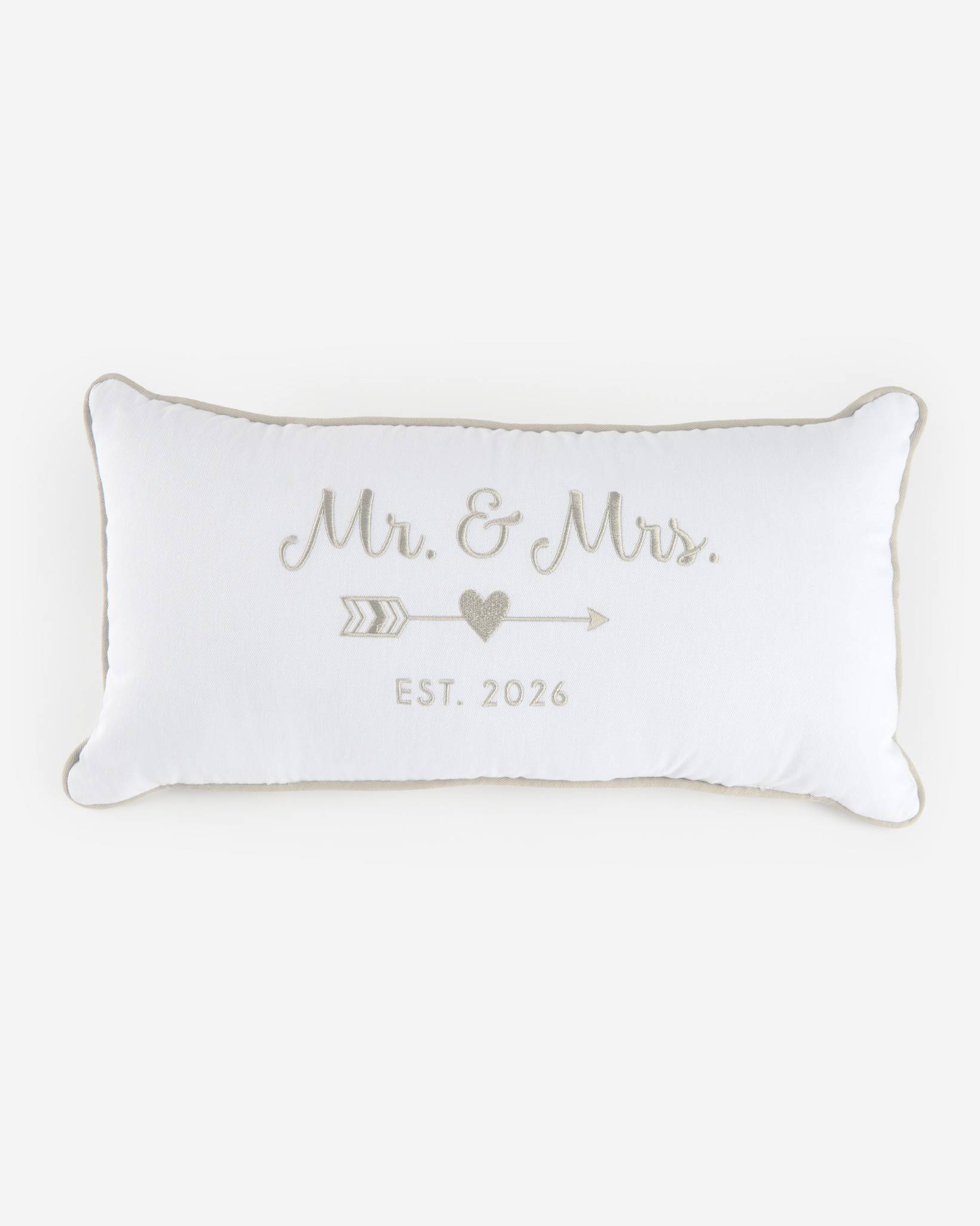 Mr. and Mrs. Est. 2026 Throw Pillow