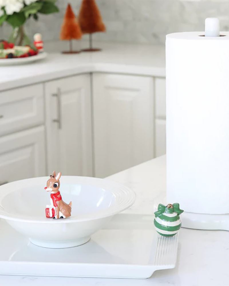 Pinstripes Melamine Paper Towel Holder