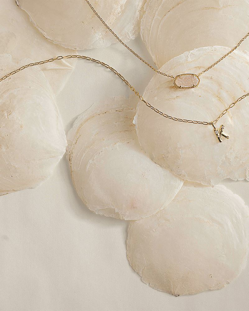Elisa Gold Pendant Necklace in Iridescent Drusy | Kendra Scott