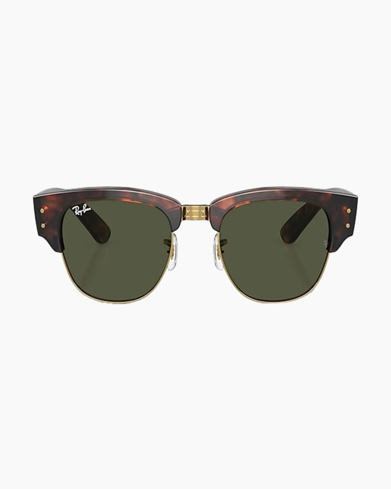 Mega Clubmaster Sunglasses in Polished Tortoise On Gold with G-15 Green ...