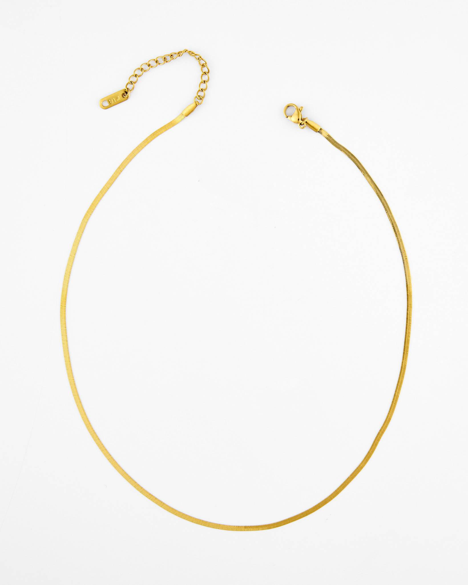 Slim Herringbone Chain Necklace in Gold | Uncharted Threads | The Paper ...