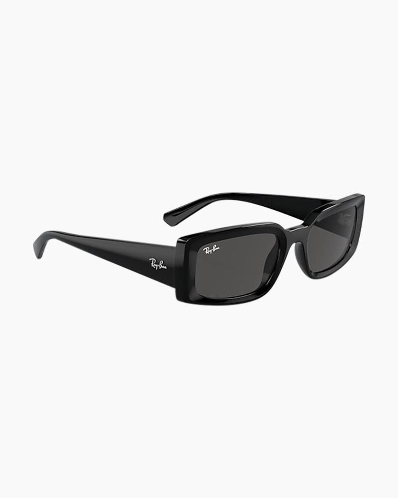 Kiliane Bio-Based Sunglasses in Polished Black with Dark Grey