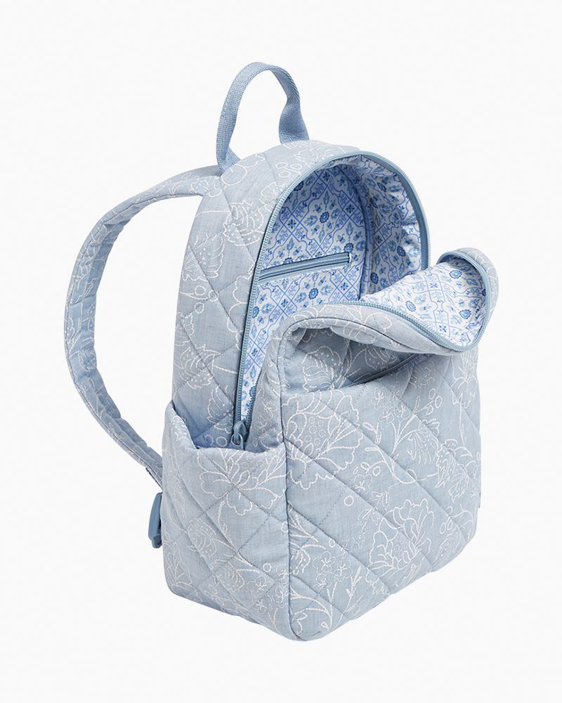 Small Backpack Sweet Garden Blue NWT NEW Vera Bradley SWEET GARDEN BLUE Campus Backpack - School  main image 2