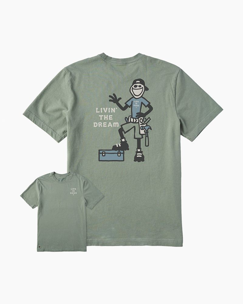 Men's Jake Livin' the Dream Handyman Short Sleeve Crusher Tee in