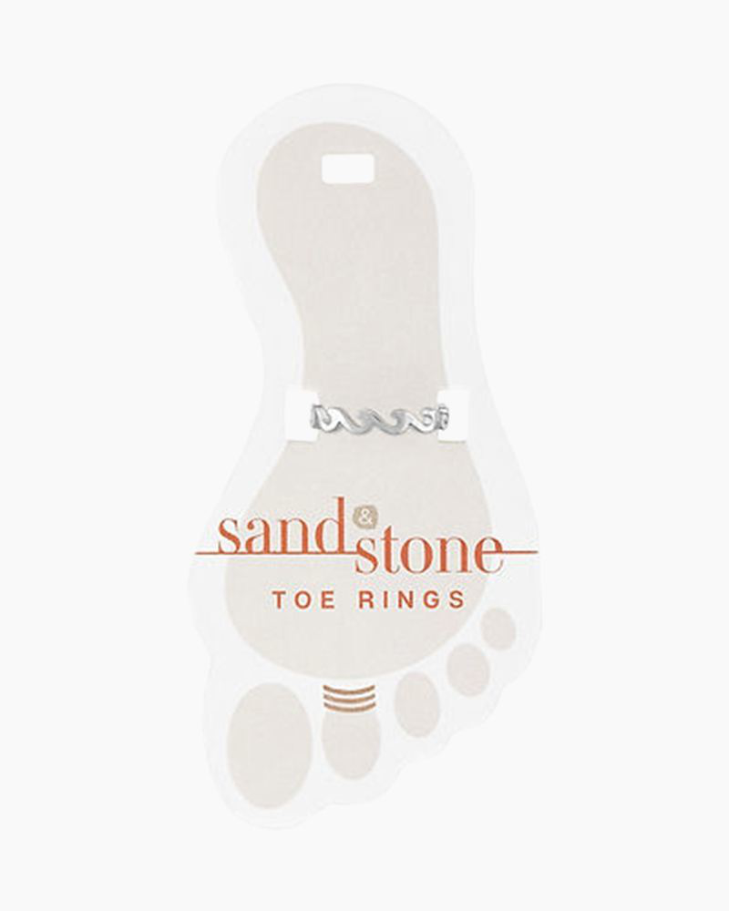 Waves Adjustable Toe Ring in Silver | Sand and Stone | The Paper Store