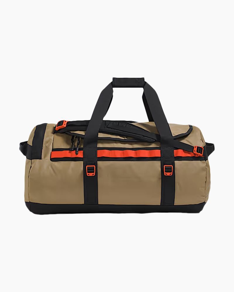 Medium Base Camp Duffel Bag in Cedar, Black, and Lava Red