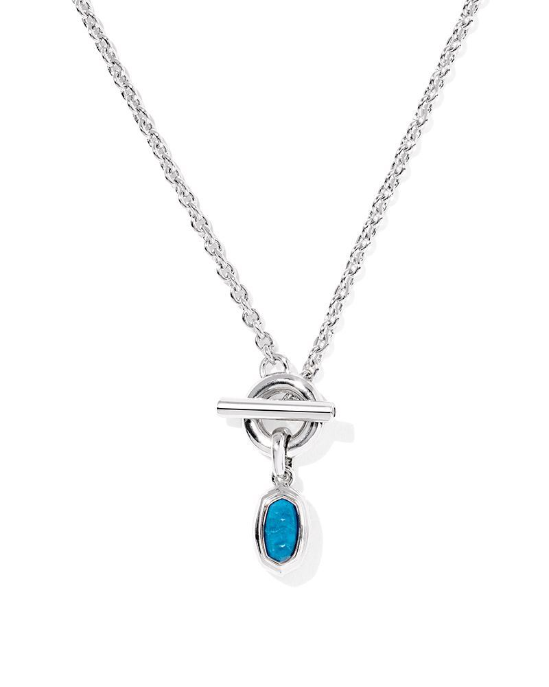 thehighlights ネックレス Mini Elisa Toggle Silver Short Pendant Necklace in Variegated