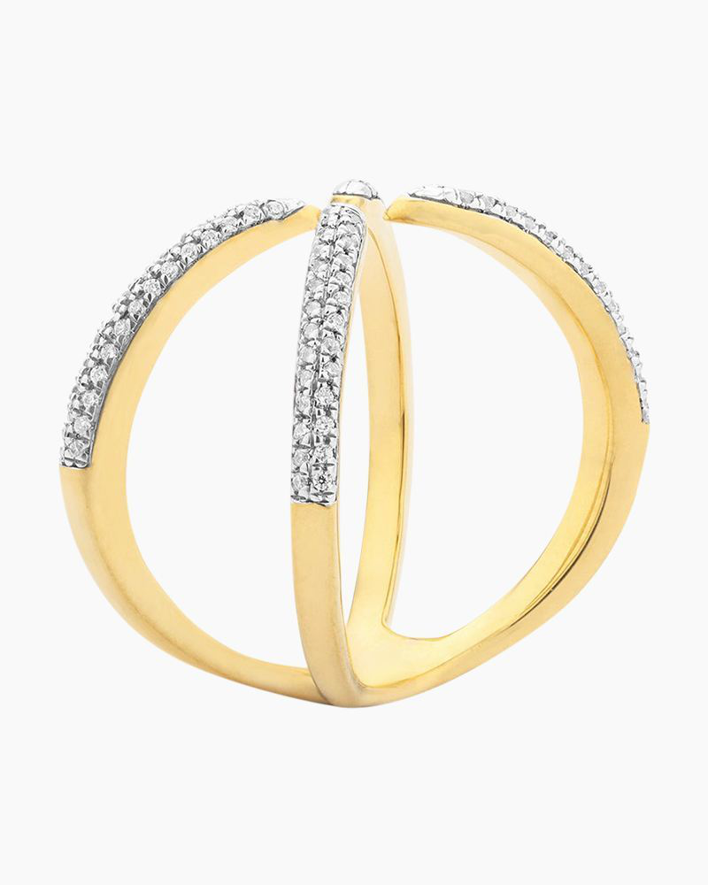 All Axis Statement Ring in Gold Size 7 | Ella Stein | The Paper Store