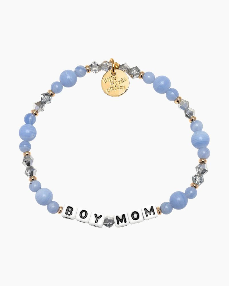 Boy Mom Mother's Day Beaded Letter Bracelet | Little Words Project ...