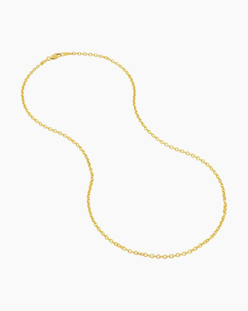 2.50mm Hollow Rolo Chain Necklace in Gold | Midas Chain Inc | The Paper ...