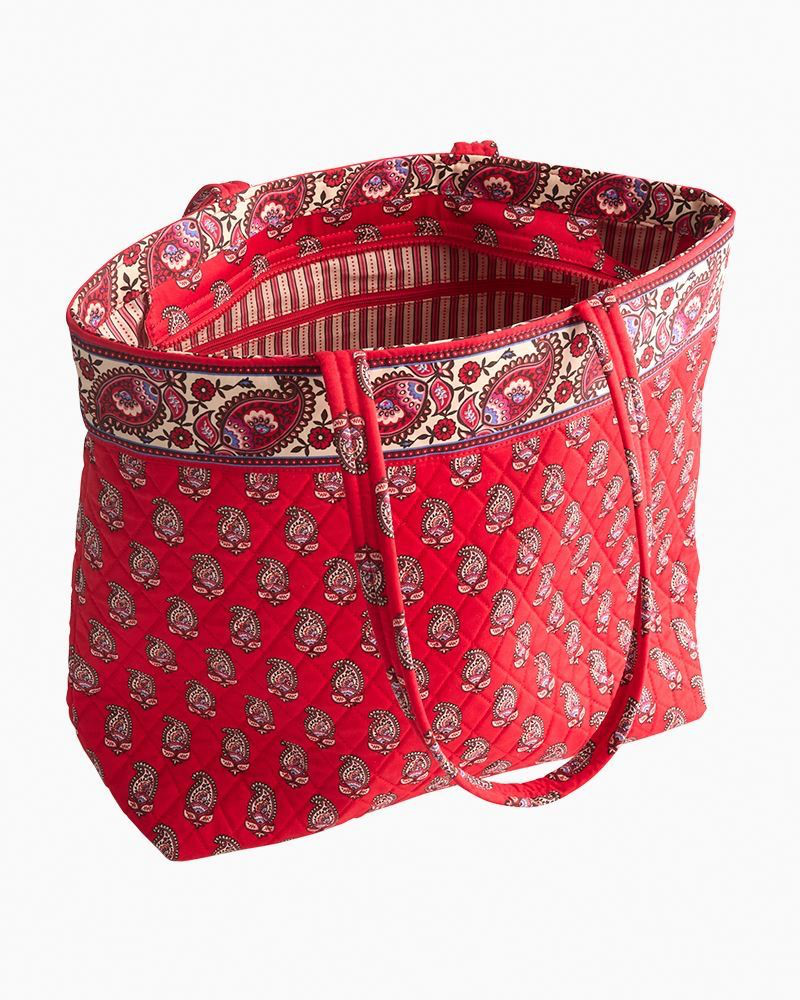 プラシパラトカ Original Zip Tote in Flowering Paisley Goji Berry | Vera Bradley