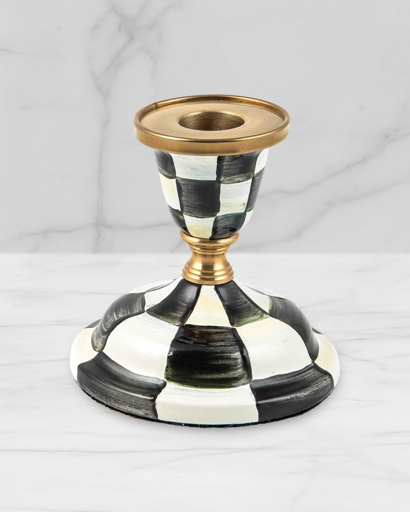 MacKenzie-Childs Courtly Check Candlestick - Thumbnail 2