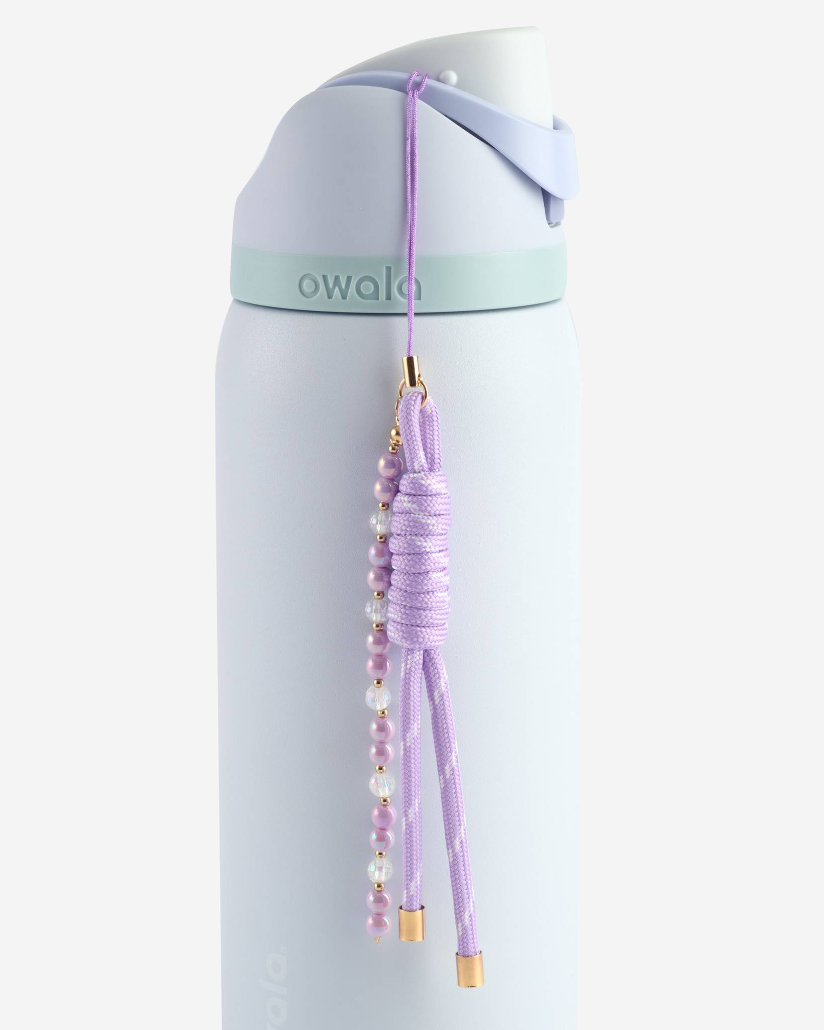 Purple Beads and Rope Bottle Charm