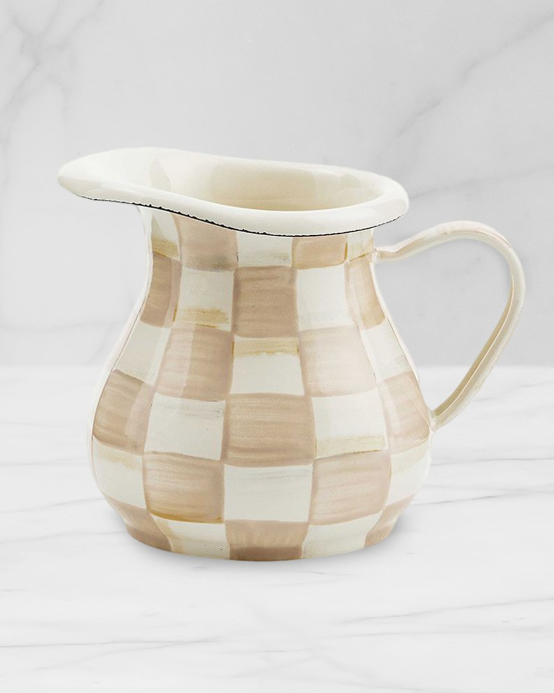 MacKenzie-Childs Mocha Check Creamer - Thumbnail 3