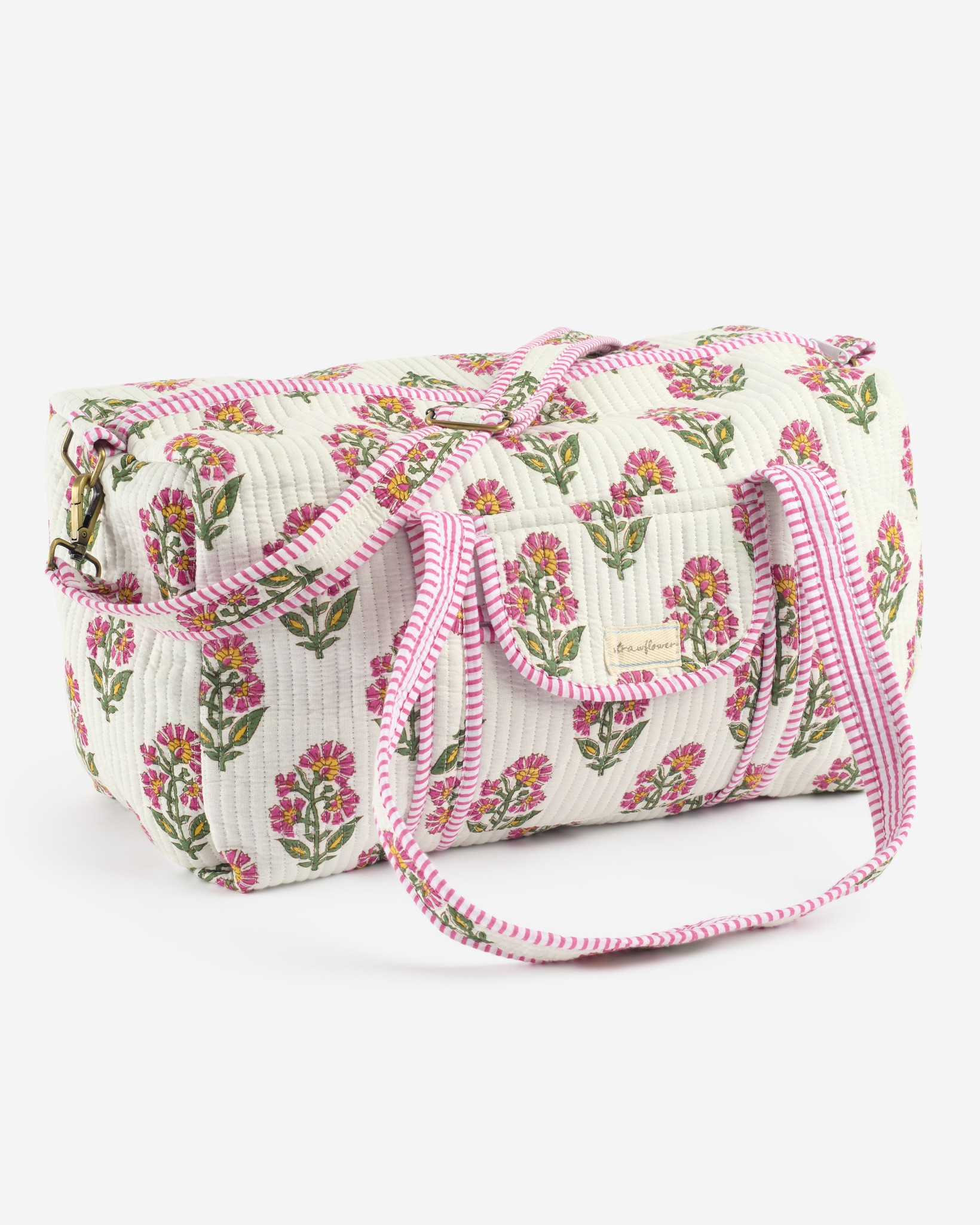 Logan Quilted Block Print Weekender Duffel Bag