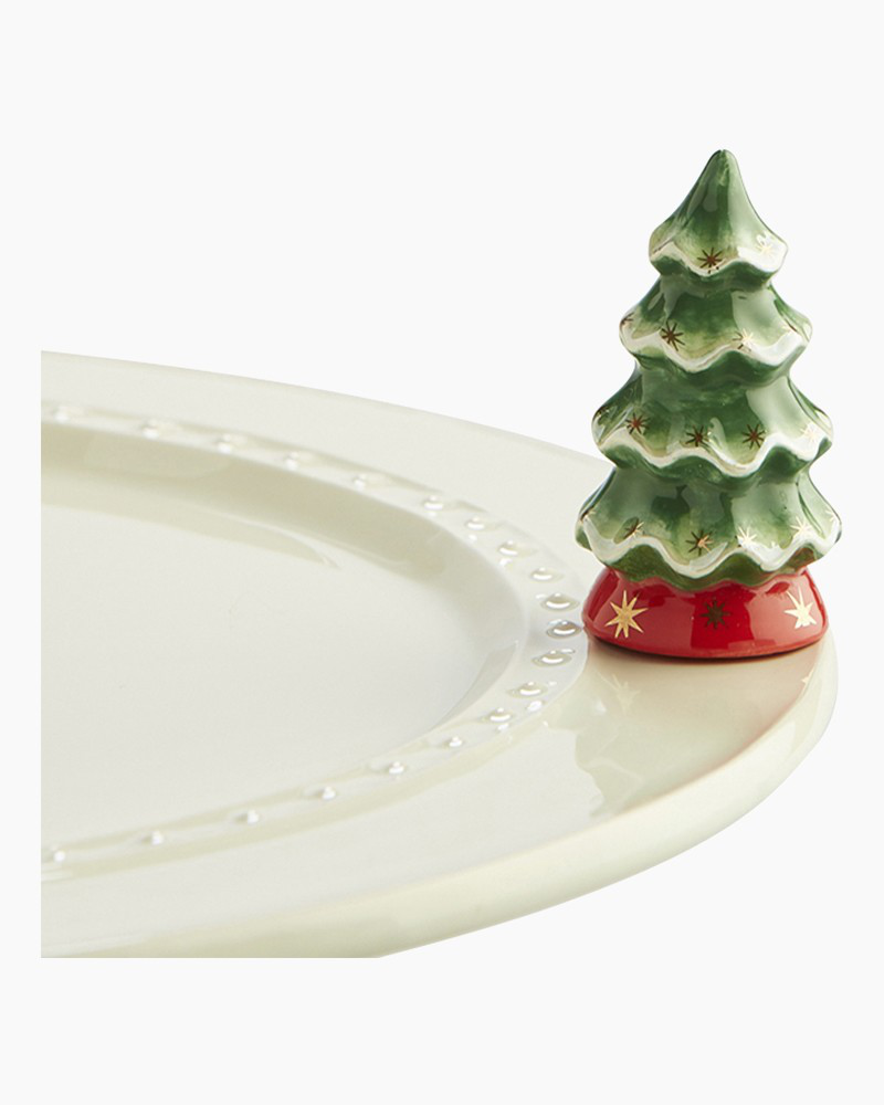 mini X-mas Tree Ceramic Platter Ornament