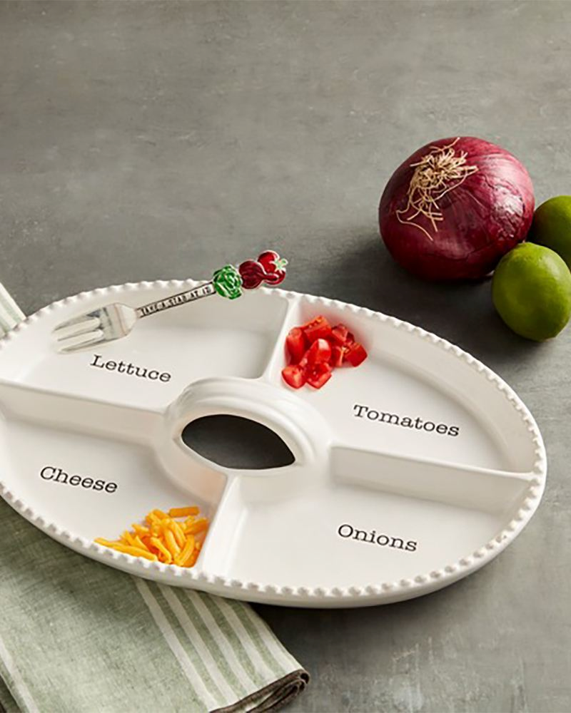 Sectioned Condiment Holder Platter | Mud Pie | The Paper Store
