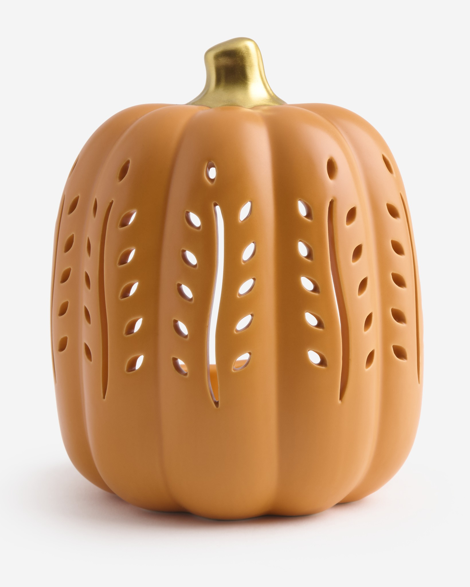 Orange Pumpkin Ceramic Candle Holder | Alight Candles | The Paper