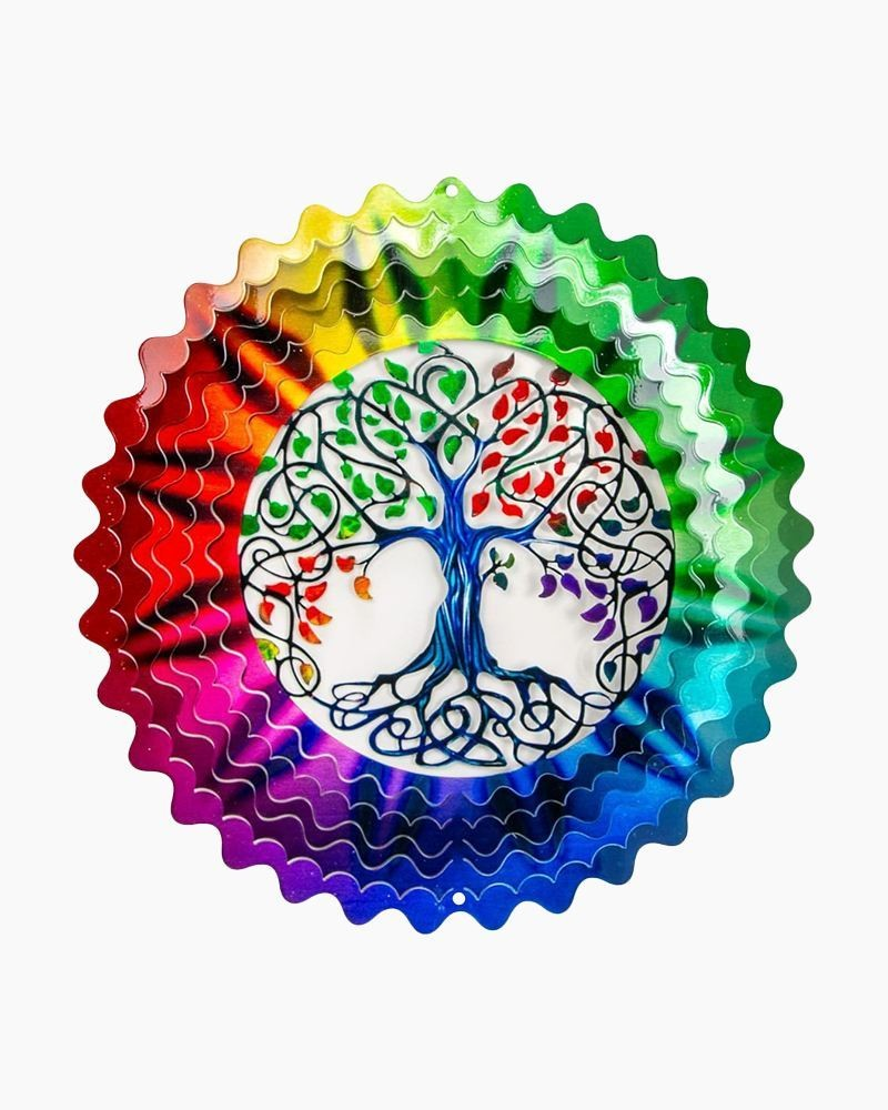 Tree of Life Multicolor 12-Inch Wind Spinner