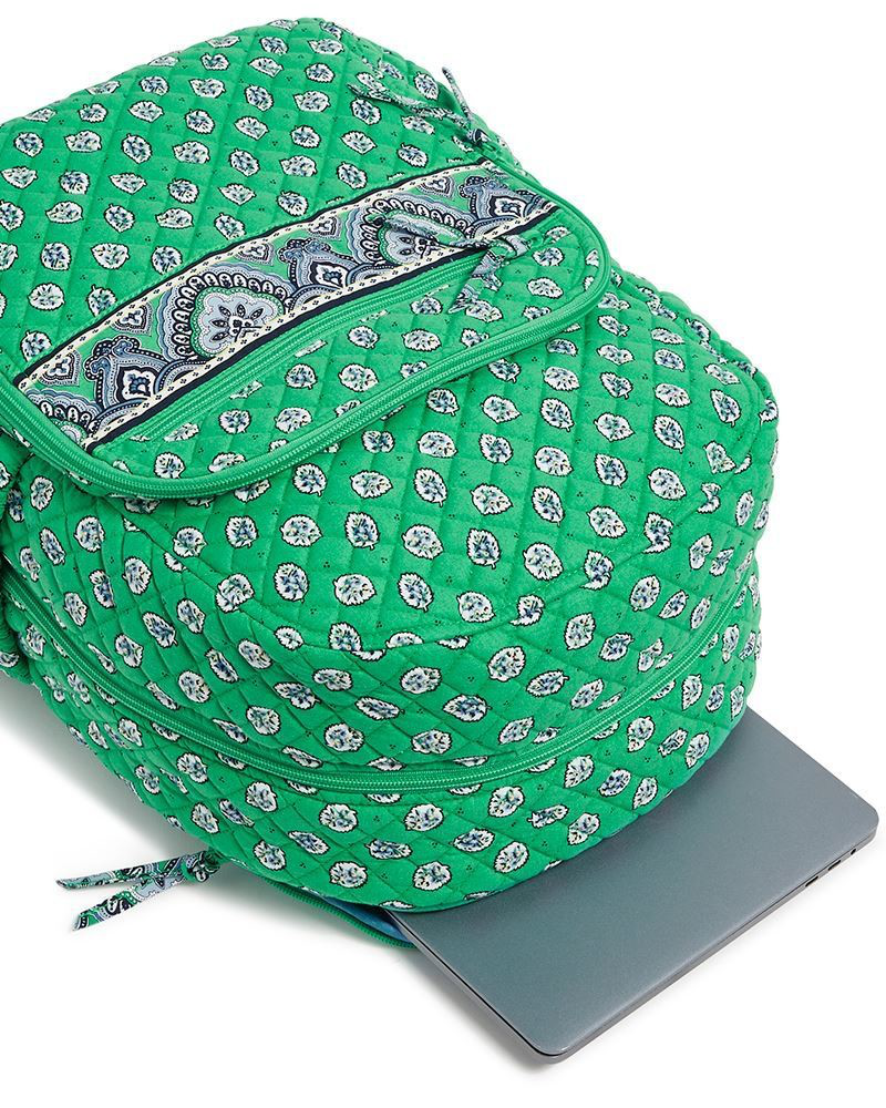 Campus Backpack in Garden Green Leaf | Vera Bradley | The  display picture 3