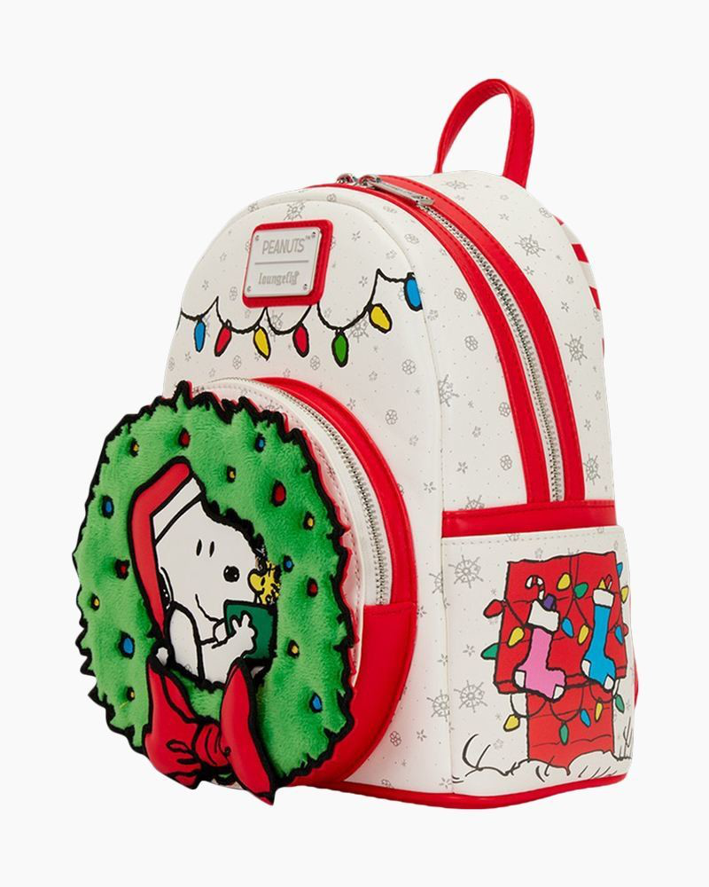 Peanuts Snoopy & Woodstock Holiday Plush Wreath Mini Backpack ...