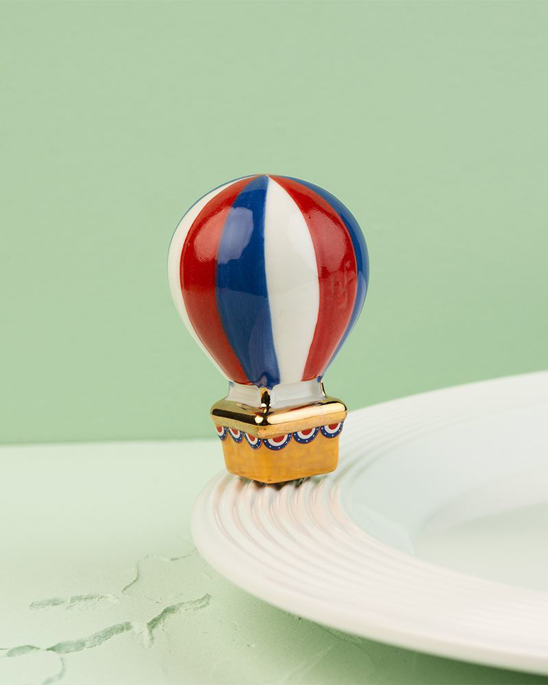 mini Red, White, and Balloon Platter Ornament