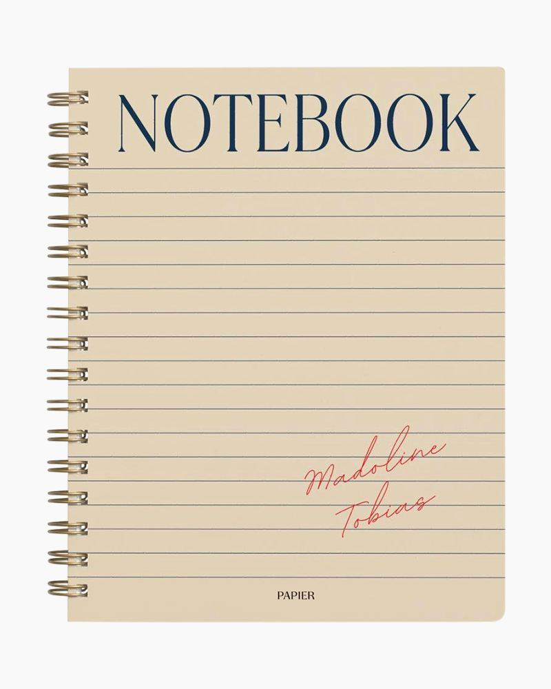 Notes Hardcover Spiral Lined Notebook | Papier | The Paper Store